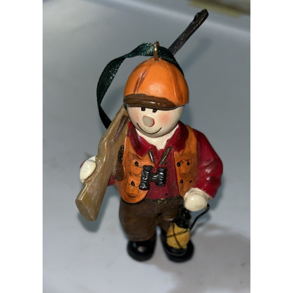 Hunter Snowman‎ Ornament 3" Used Holiday Decor
